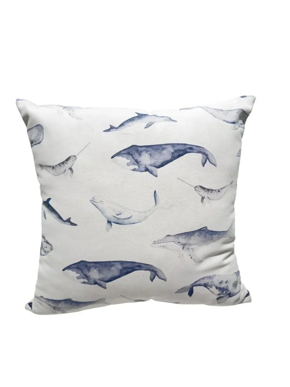RARE Pottery Barn Whales Sea Pod Decorative Pillow 15